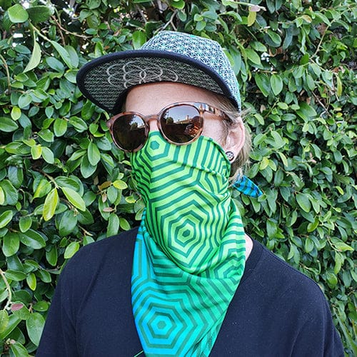 Green Hexagon Bandanna