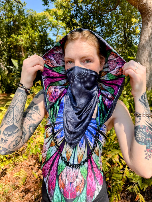 Stained Glass Feathers Hood